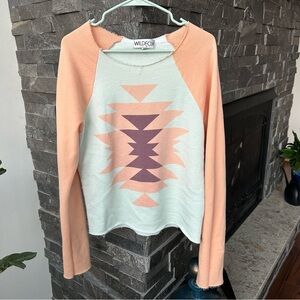 Wildfox Aztec/Geometric Print Sweatshirt